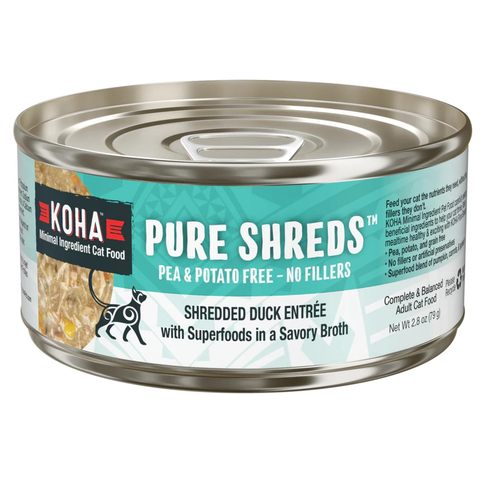 Koha Pet Food Koha Pet Food Pure Shreds - Shredded Duck Entrée for Cats
