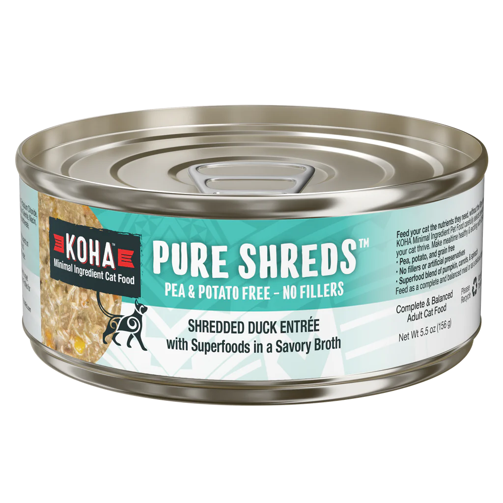 Koha Pet Food Pure Shreds Shredded Duck Entr e for Cats Off