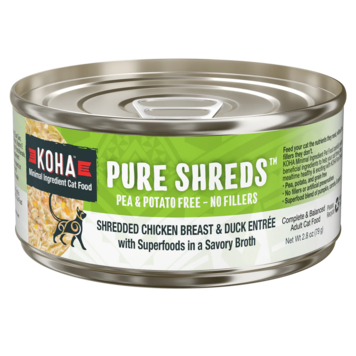 Koha Pet Food Koha Pet Food Pure Shreds - Shredded Chicken Breast & Duck Entrée for Cats
