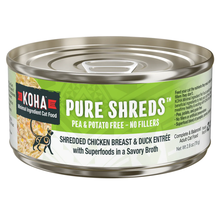 Koha Pet Food Koha Pet Food Pure Shreds - Shredded Chicken Breast & Duck Entrée for Cats