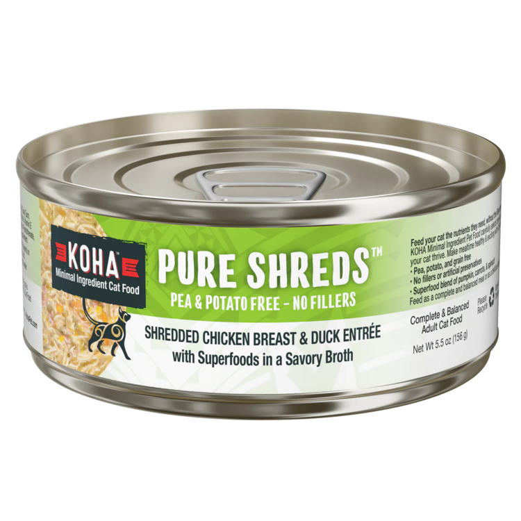 Koha Pet Food Koha Pet Food Pure Shreds - Shredded Chicken Breast & Duck Entrée for Cats