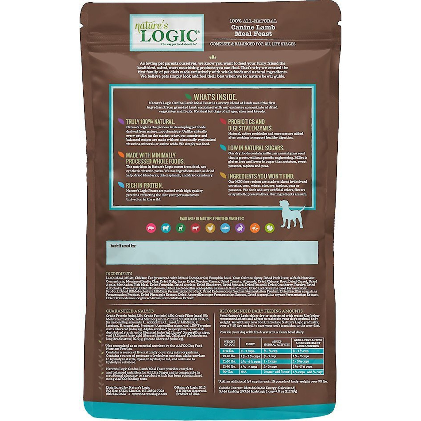 Nature's Logic Nature's Logic Original - Canine Lamb Meal Feast