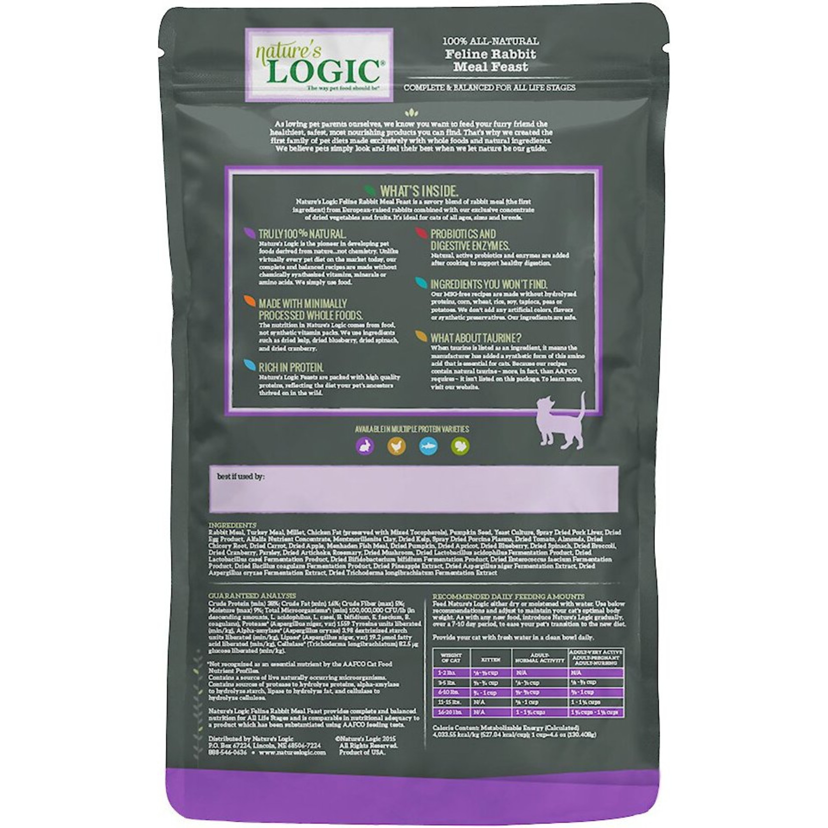 Nature's Logic Nature's Logic Original - Feline Rabbit Meal Feast