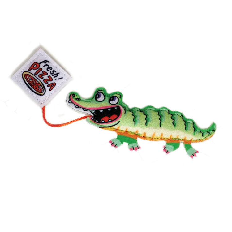 FUZZU Fast Food Gator & Pizza with Organic Catnip Cat Toy