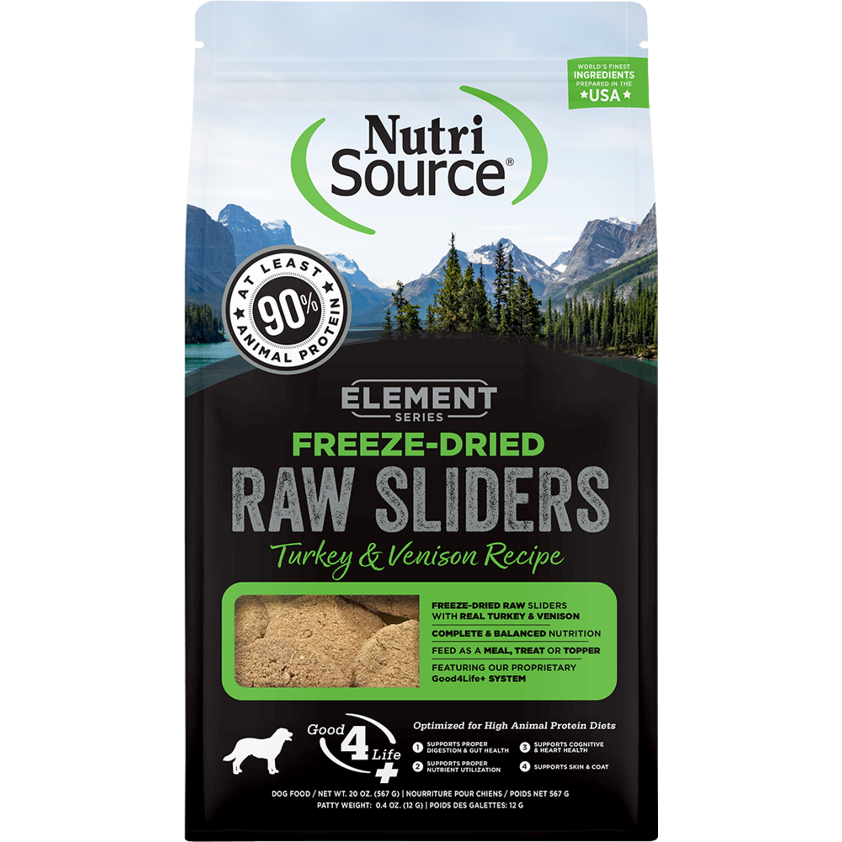 NutriSource NutriSource Element Series - Turkey & Venison Recipe Freeze-Dried Raw Sliders