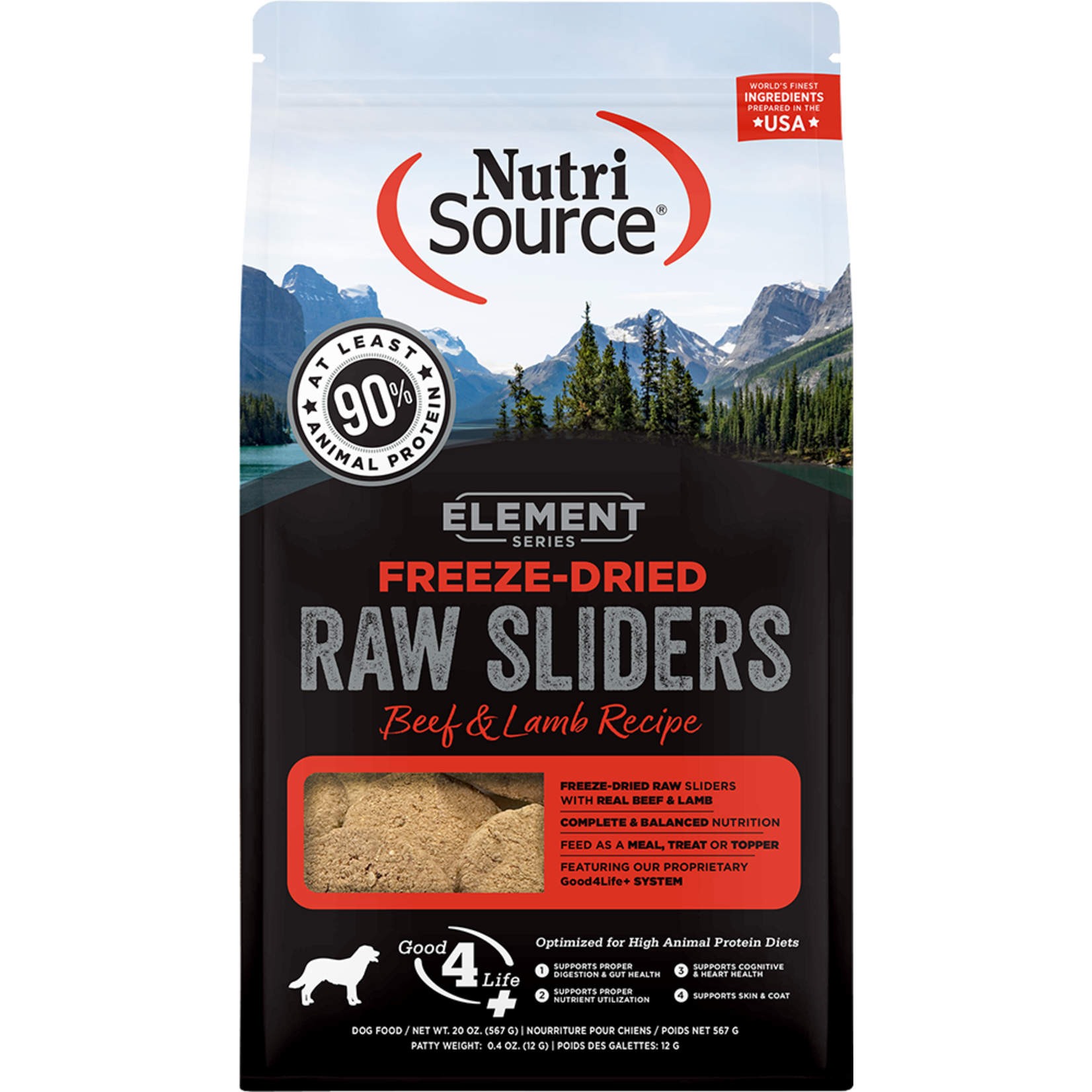 NutriSource NutriSource Element Series - Beef & Lamb Recipe Freeze-Dried Raw Sliders