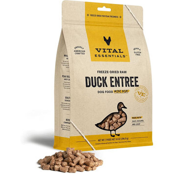 Vital Essentials Vital Essentials Freeze-Dried Raw Crunchy Mini Nibs - Duck Entree for Dogs