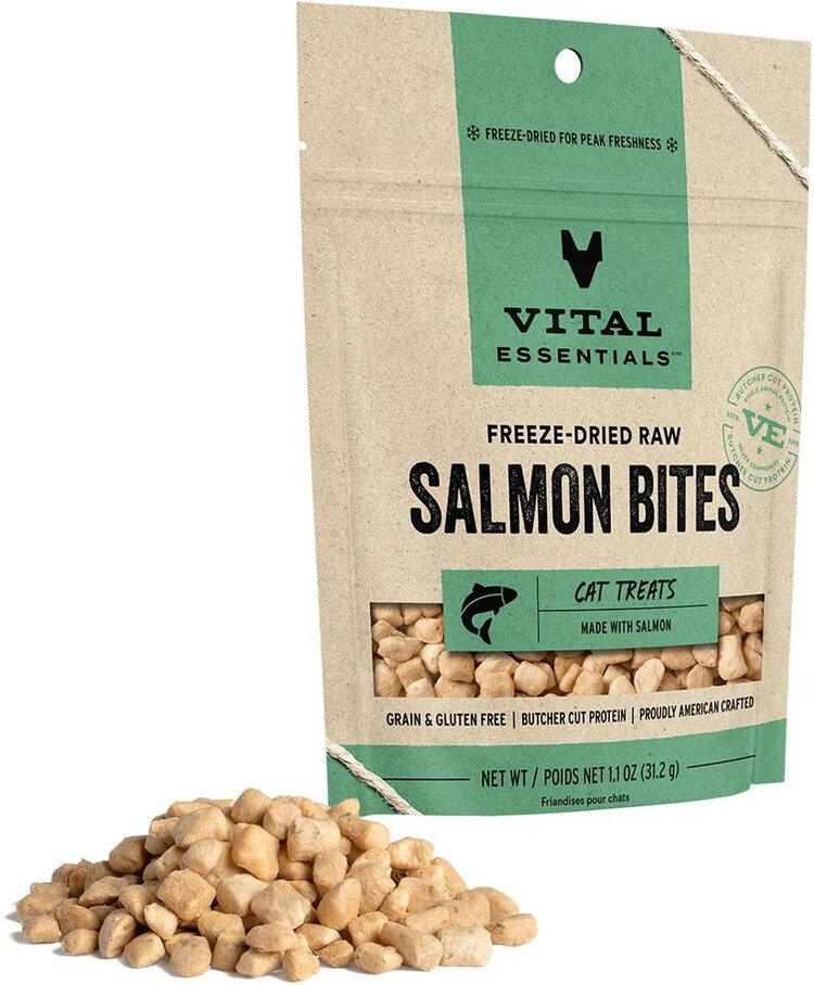 Vital Essentials Vital Essentials Freeze-Dried Raw Salmon Bites Cat Treats