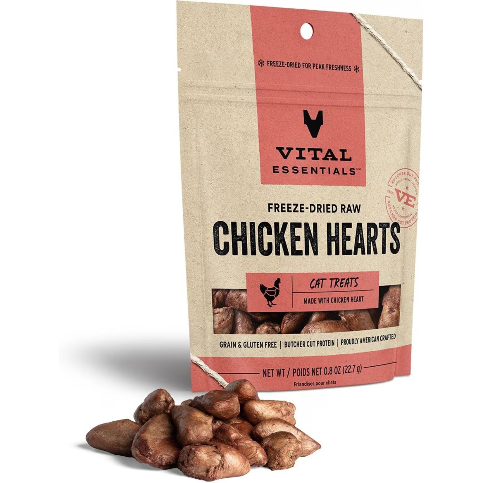 Vital Essentials Vital Essentials Freeze-Dried Raw Chicken Hearts Cat Treats