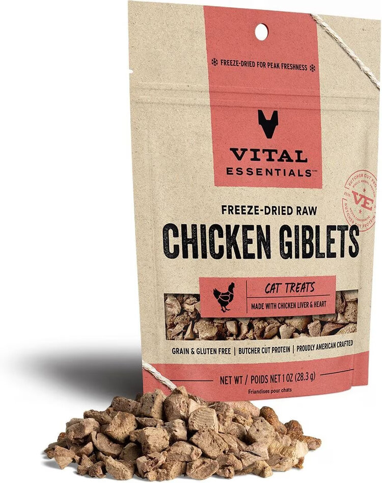 Vital Essentials Vital Essentials Freeze-Dried Raw Chicken Giblets Cat Treats