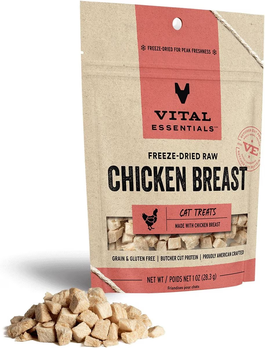 Vital Cat Freeze Dried Chicken Breast Treats for Cats Off the