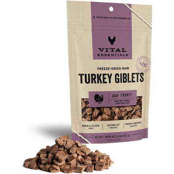 Vital Essentials Vital Essentials Freeze-Dried Raw Turkey Giblets Dog Treats