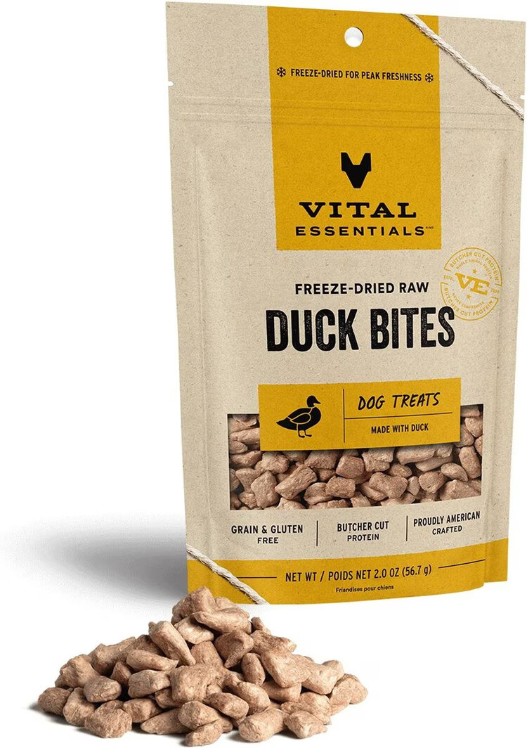 Vital Essentials Vital Essentials Freeze-Dried Raw Duck Bites Dog Treats