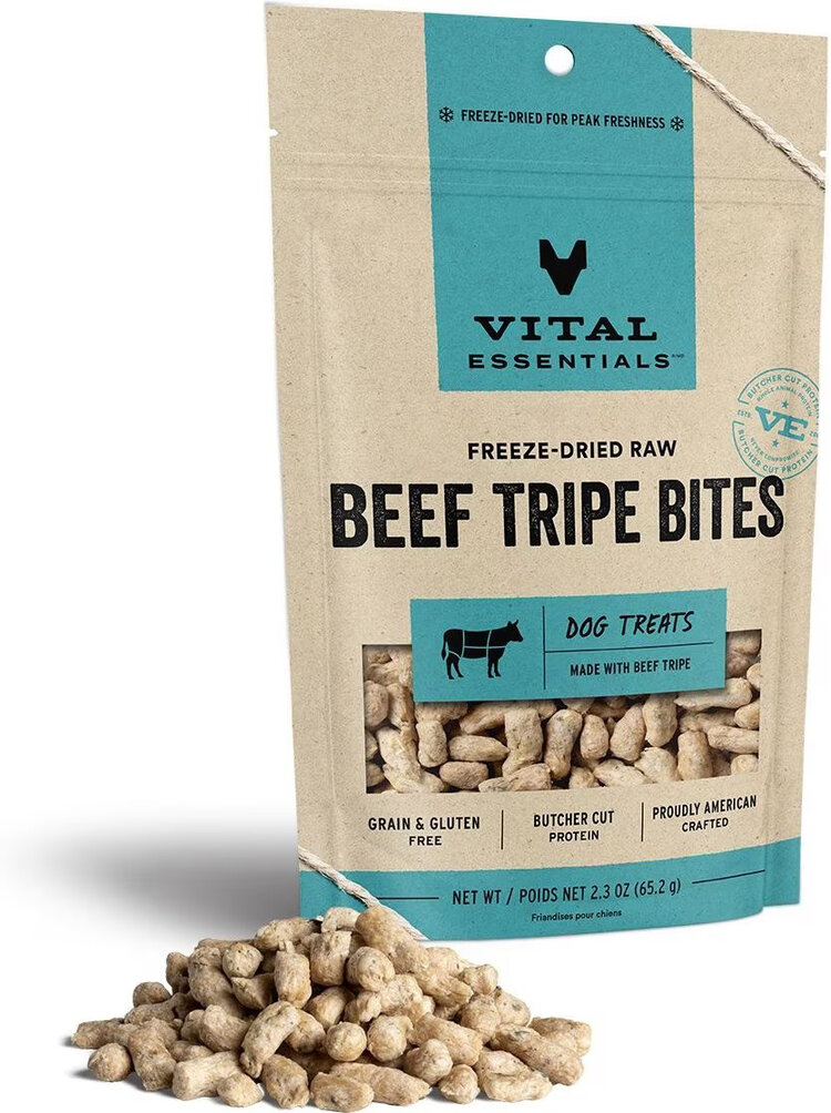 Vital Essentials Vital Essentials Freeze-Dried Raw Beef Tripe Bites Dog Treats