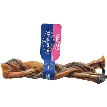 Barkworthies 6" Braided Pork Pizzle