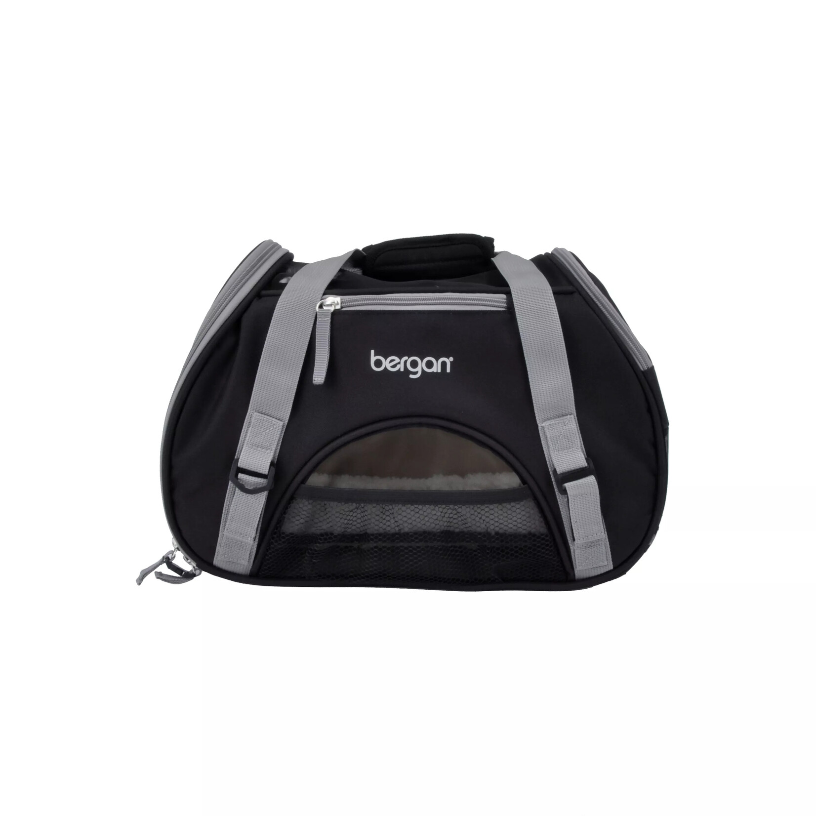 Coastal Pet Products Bergan Comfort Carrier - Black with Grey