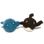 Dharma Dog Karma Cat Karma Cat Whale & Orca Wool Cat Toys 2-Pack