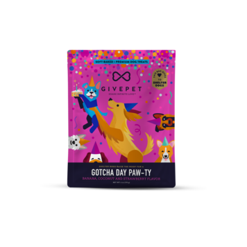 GivePet GivePet Gotcha Day Paw-ty Banana, Coconut and Strawberry Flavor Soft Baked Dog Treats