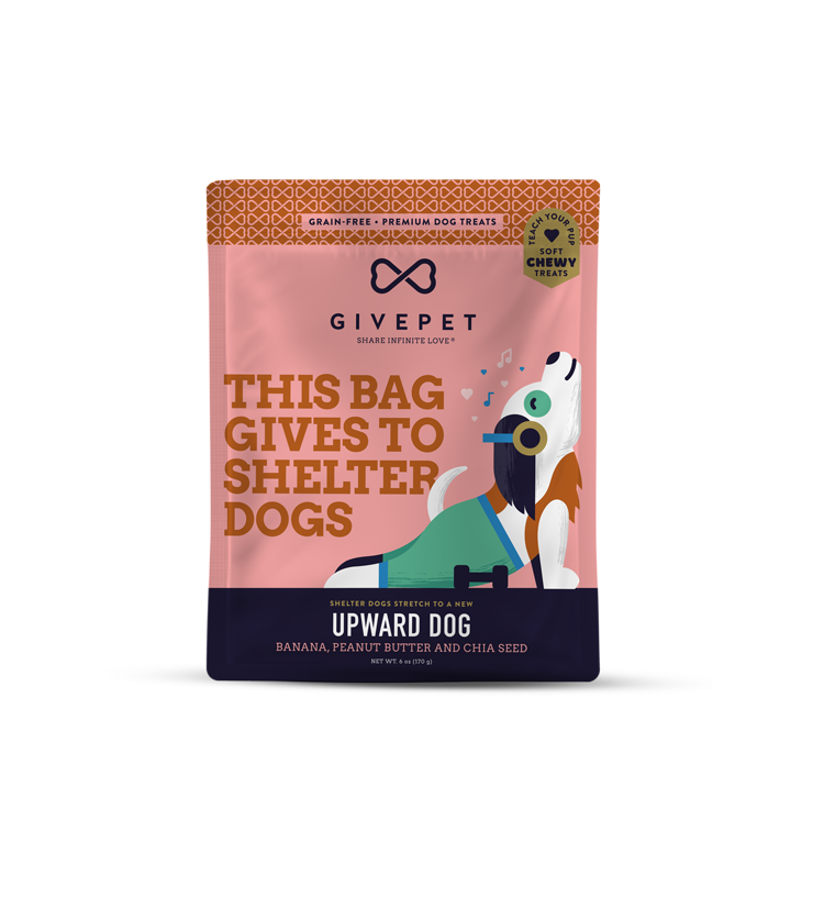 GivePet GivePet Upward Dog Banana, Peanut Butter & Chia Seed Soft Trainers