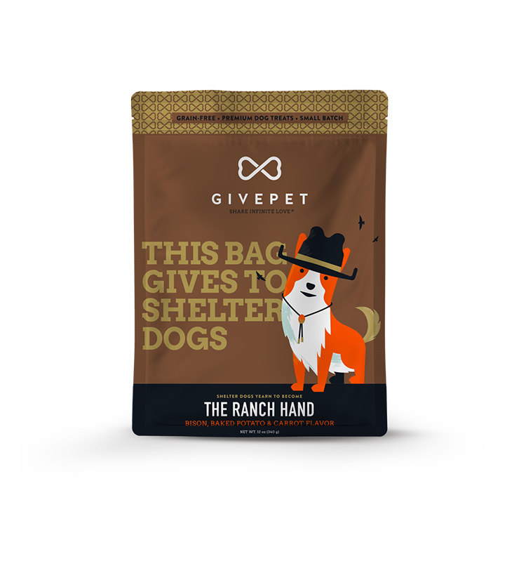 GivePet GivePet The Ranch Hand Bison, Baked Potato & Carrot Flavor Biscuit Treats
