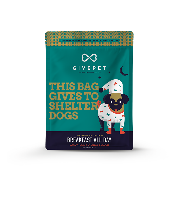 GivePet GivePet Breakfast All Day Bacon, Egg & Orange Flavor Biscuit Treats