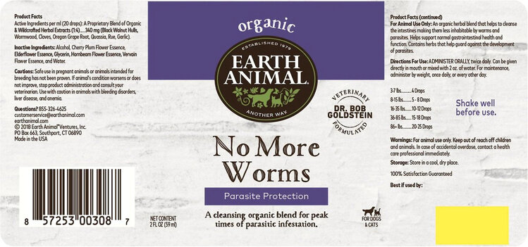 Earth Animal Earth Animal No More Worms Parasite Protection