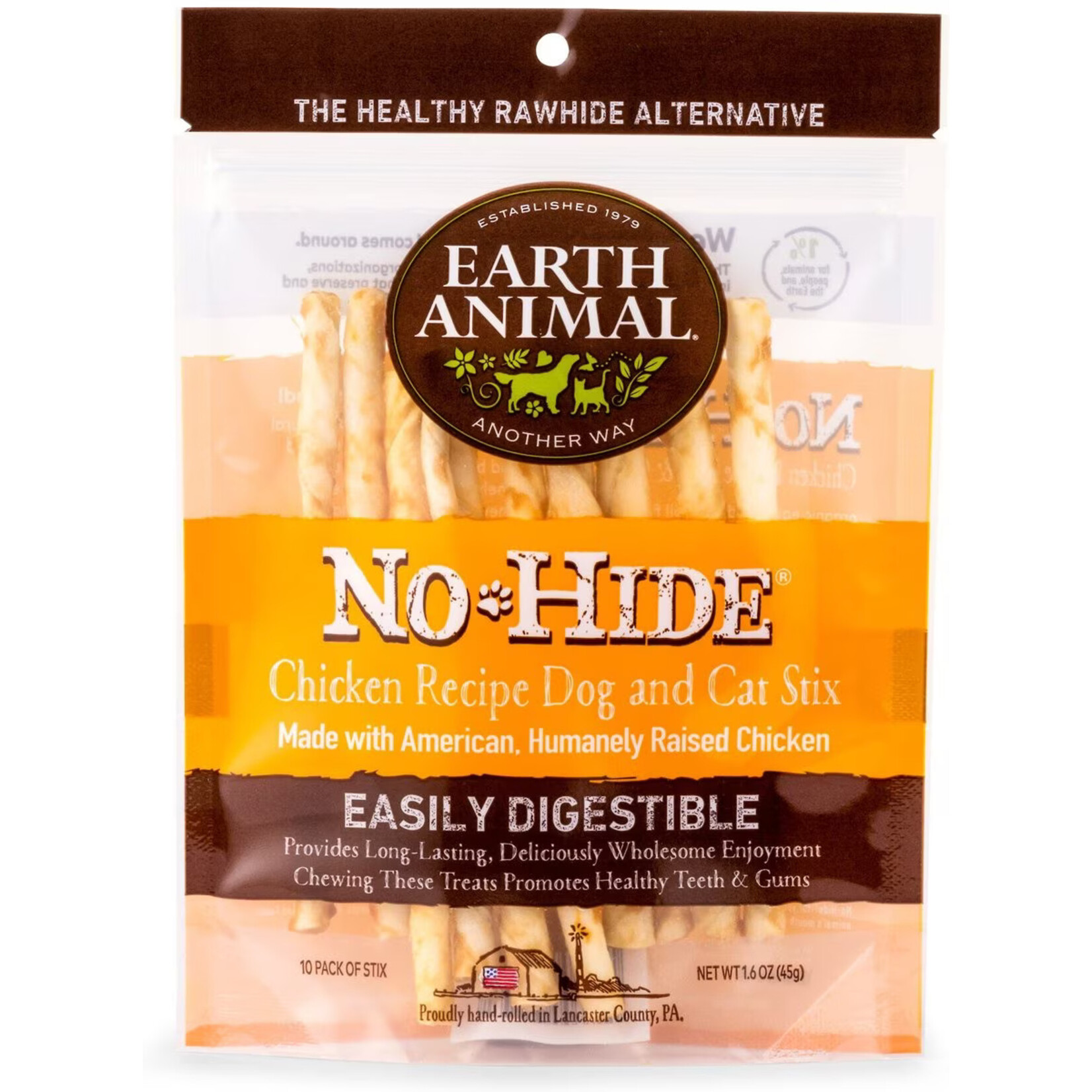 Earth Animal Earth Animal No-Hide Stix - Chicken Recipe for Dogs and Cats