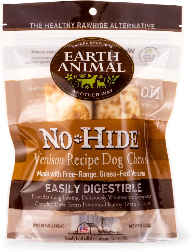 Earth Animal Earth Animal No-Hide Chews - 4" Venison Recipe for Dogs