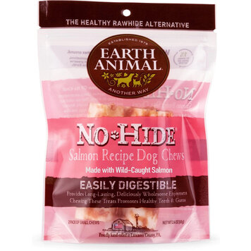 Earth Animal Earth Animal No-Hide Chews - 4" Salmon Recipe for Dogs