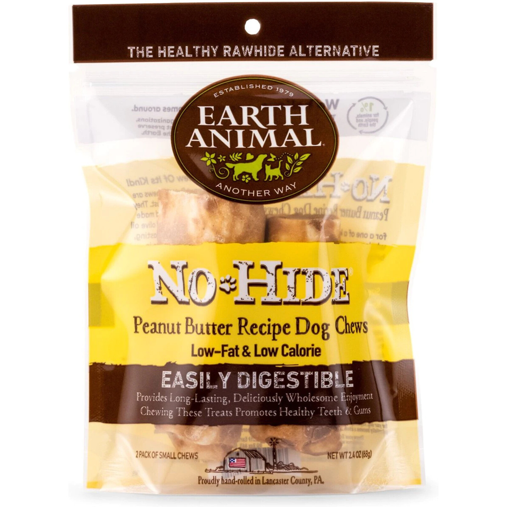 Earth Animal Earth Animal No-Hide Chews - Small Peanut Butter Recipe for Dogs
