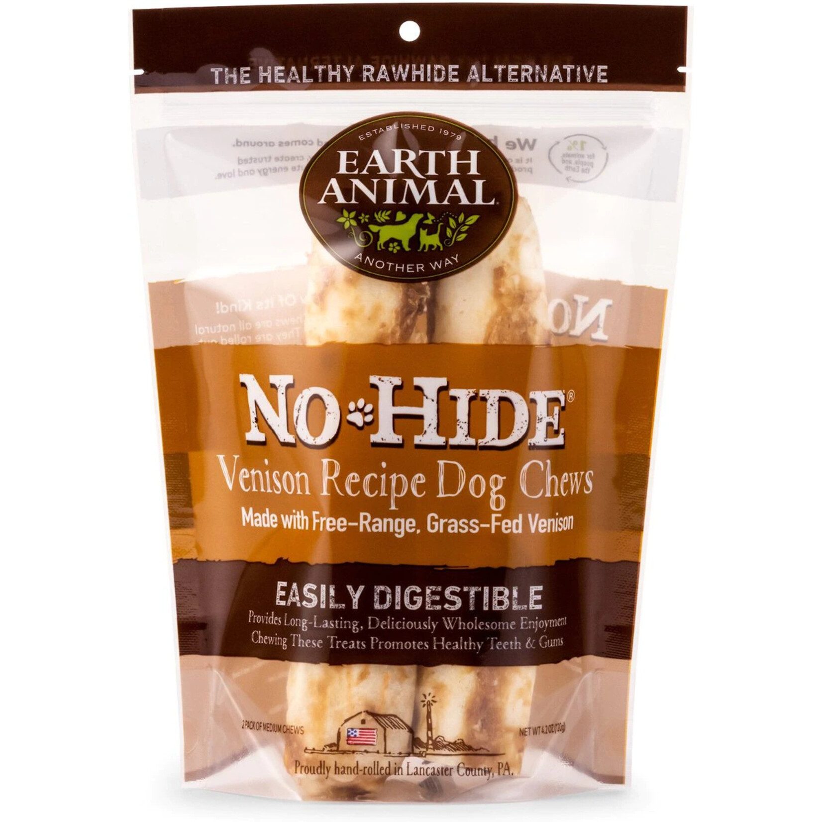 Earth Animal Earth Animal No-Hide Chews - Medium Venison Recipe for Dogs