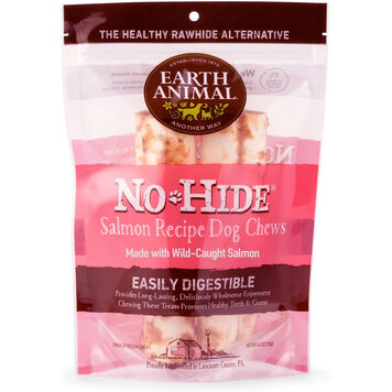 Earth Animal Earth Animal No-Hide Chews - 7" Salmon Recipe for Dogs