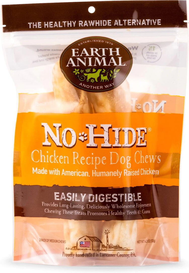 Earth Animal Earth Animal No-Hide Chews - 7" Chicken Recipe for Dogs