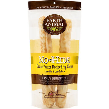 Earth Animal Earth Animal No-Hide Chews - 11" Peanut Butter Recipe for Dogs