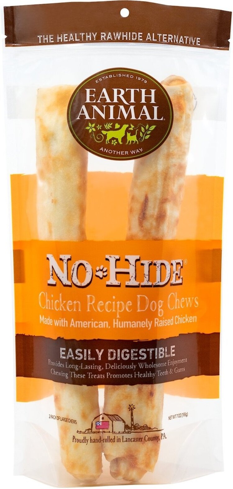 Earth Animal Earth Animal No-Hide Chews - 11" Chicken Recipe for Dogs