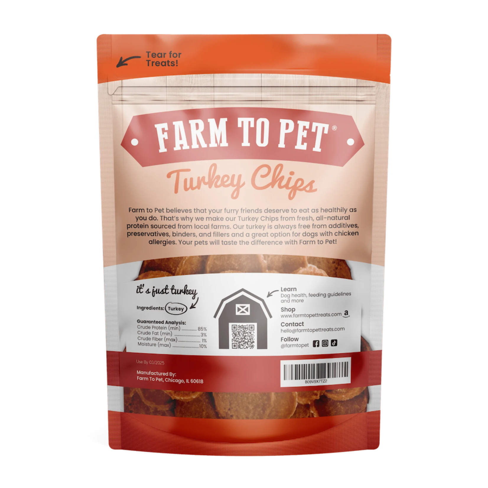 Farm to Pet Farm to Pet Turkey Chips Dog Treats
