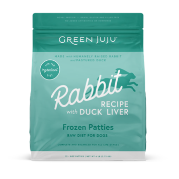 Green Juju Green Juju Frozen Patties - Rabbit with Duck Liver Recipe Raw Diet