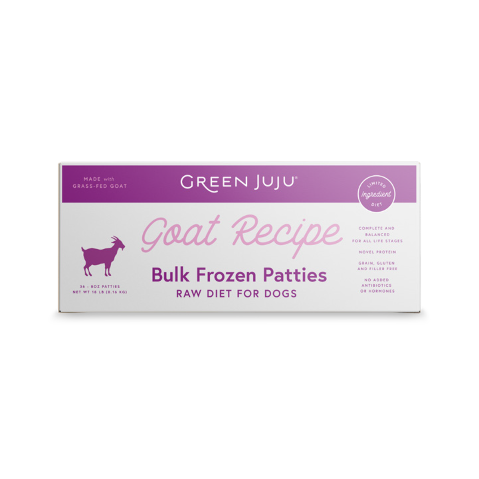 Green Juju Green Juju Frozen Patties - Goat Recipe Raw Diet