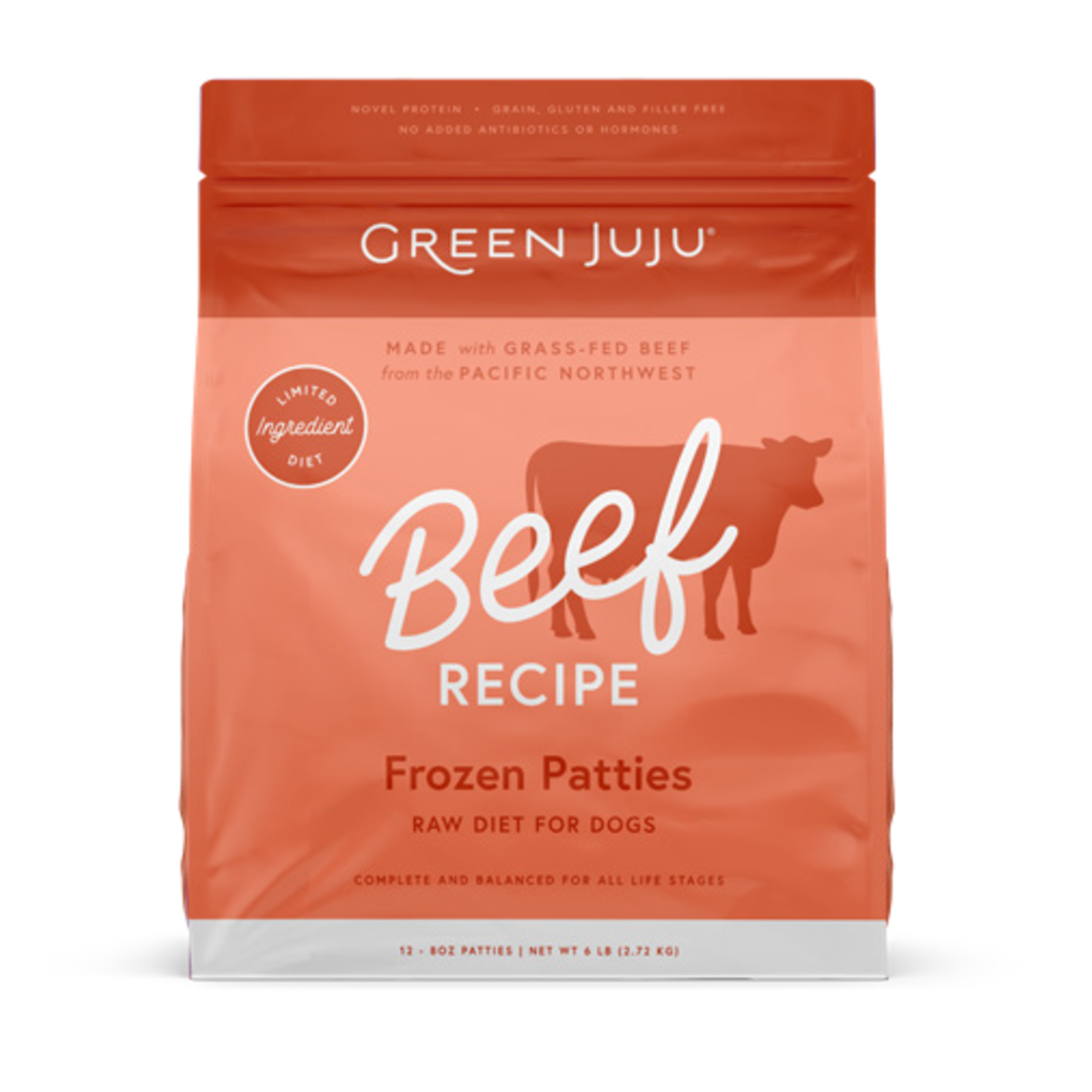 Green Juju Green Juju Frozen Patties - Beef Recipe Raw Diet