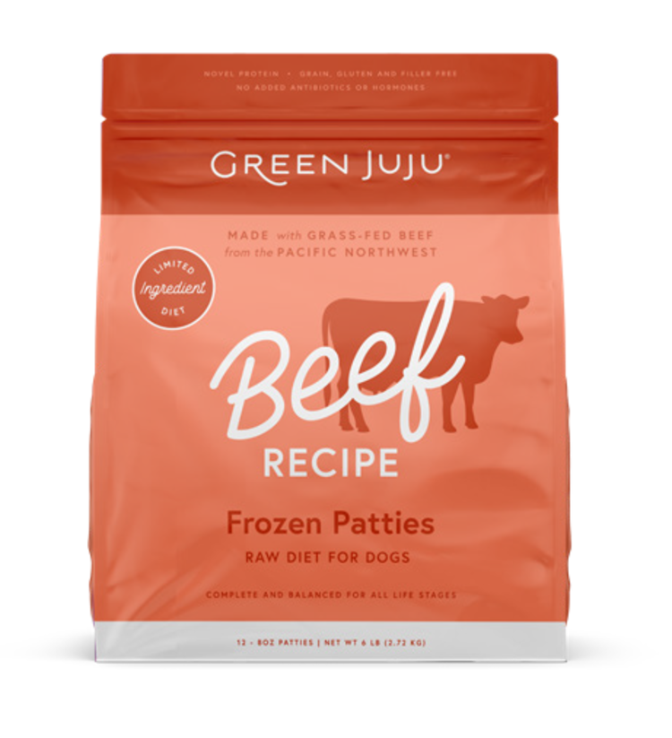 Green Juju Green Juju Frozen Patties - Beef Recipe Raw Diet