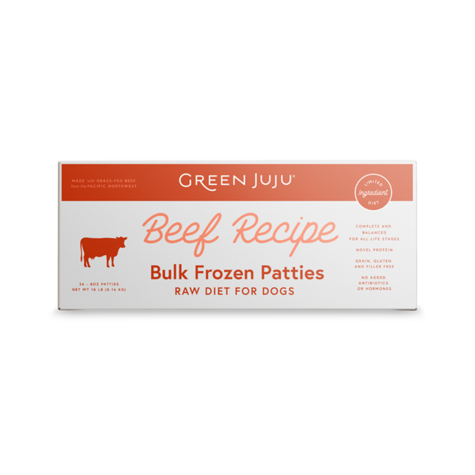 Green Juju Green Juju Frozen Patties - Beef Recipe Raw Diet