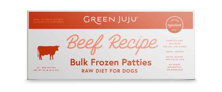 Green Juju Green Juju Frozen Patties - Beef Recipe Raw Diet
