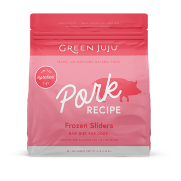 Green Juju Green Juju Frozen Sliders - Pork Recipe Raw Diet