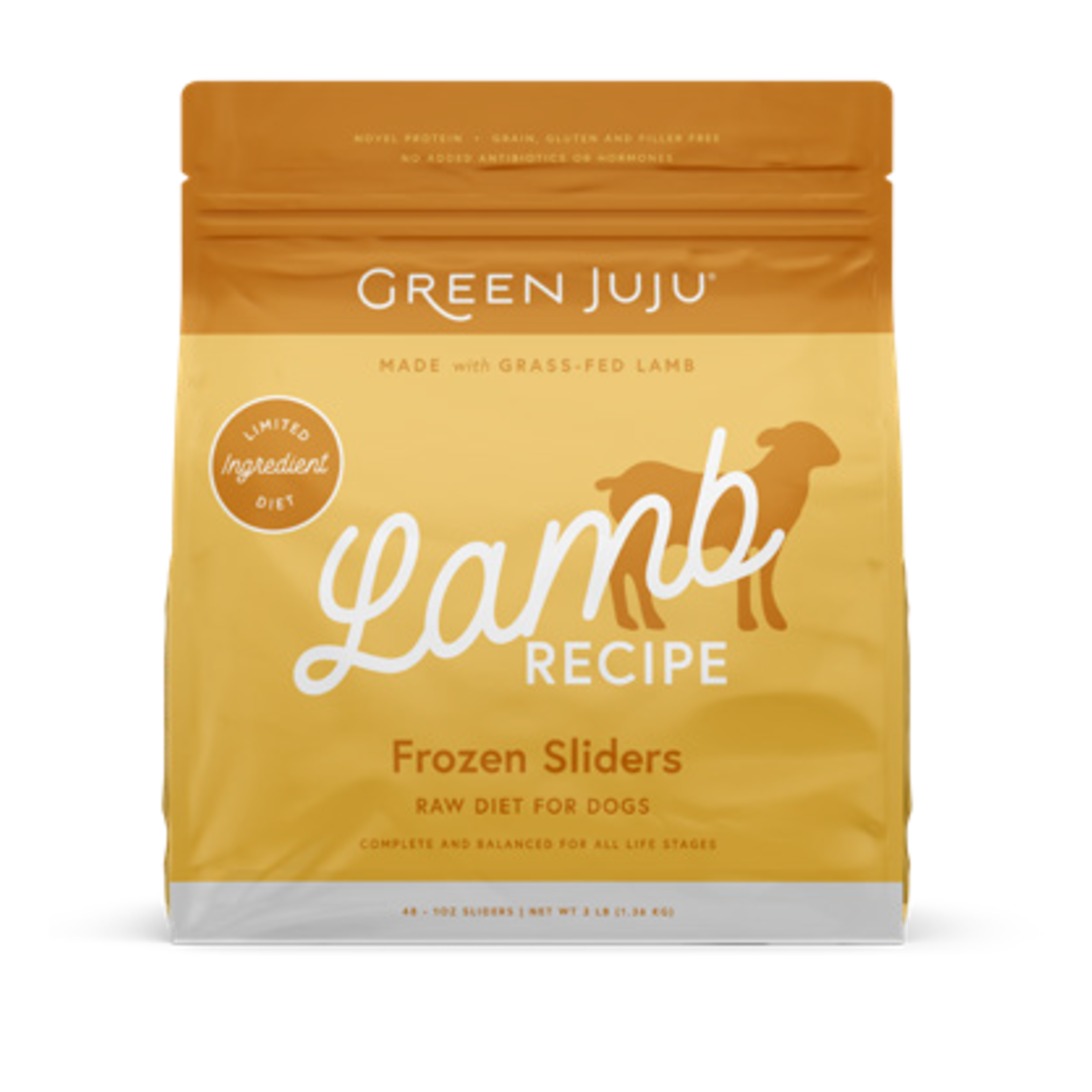 Green Juju Green Juju Frozen Sliders - Lamb Recipe Raw Diet