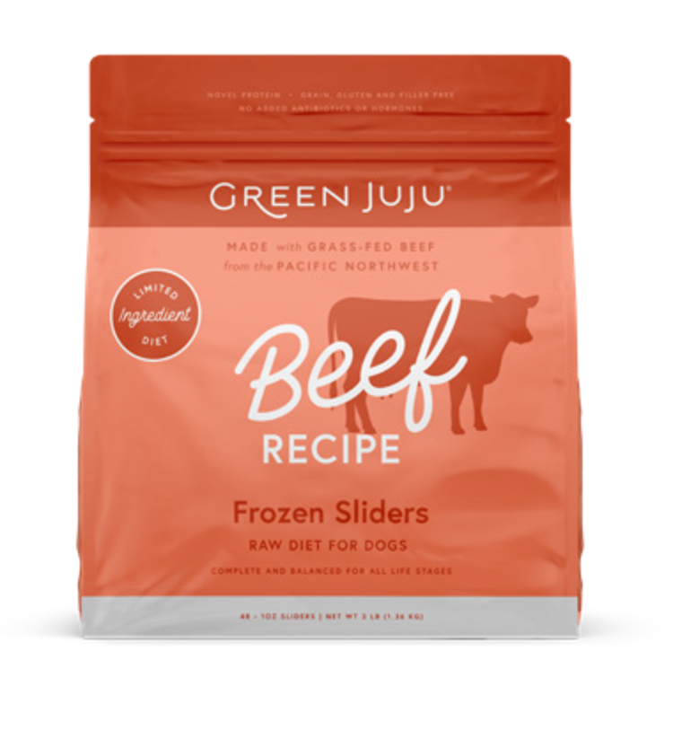 Green Juju Green Juju Frozen Sliders - Beef Recipe Raw Diet