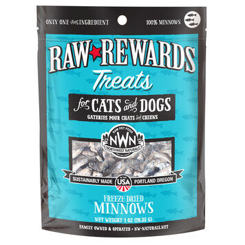 Northwest Naturals Raw Rewards Treats Freeze Dried Minnows for Dogs & Cats