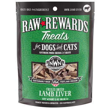 Northwest Naturals Raw Rewards Treats Freeze Dried Lamb Liver for Dogs & Cats