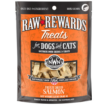 Northwest Naturals Raw Rewards Treats Freeze Dried Salmon for Dogs & Cats