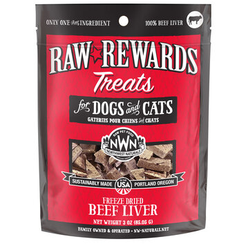 Northwest Naturals Raw Rewards Treats Freeze Dried Beef Liver for Dogs & Cats