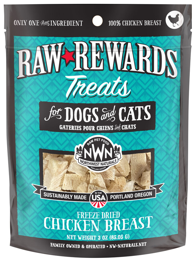 Northwest Naturals Raw Rewards Treats Freeze Dried Chicken Breast for Dogs & Cats